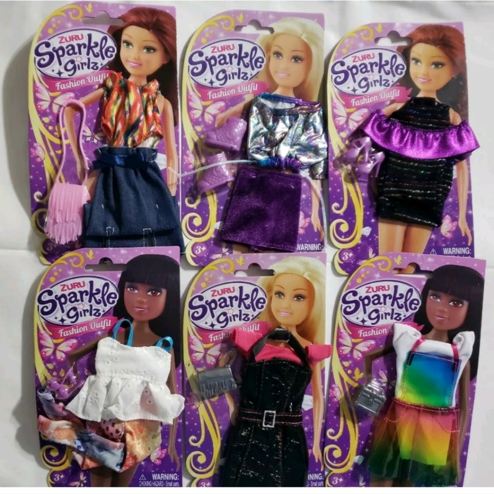 :* 6 new lot of Sparkle Girlz Fashion Outfit and accessory  by ZURU ..#9..